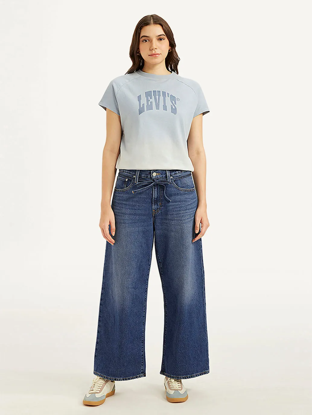 Brushed Interior Women's Blue XL Straight Fit Mid Rise Jeans