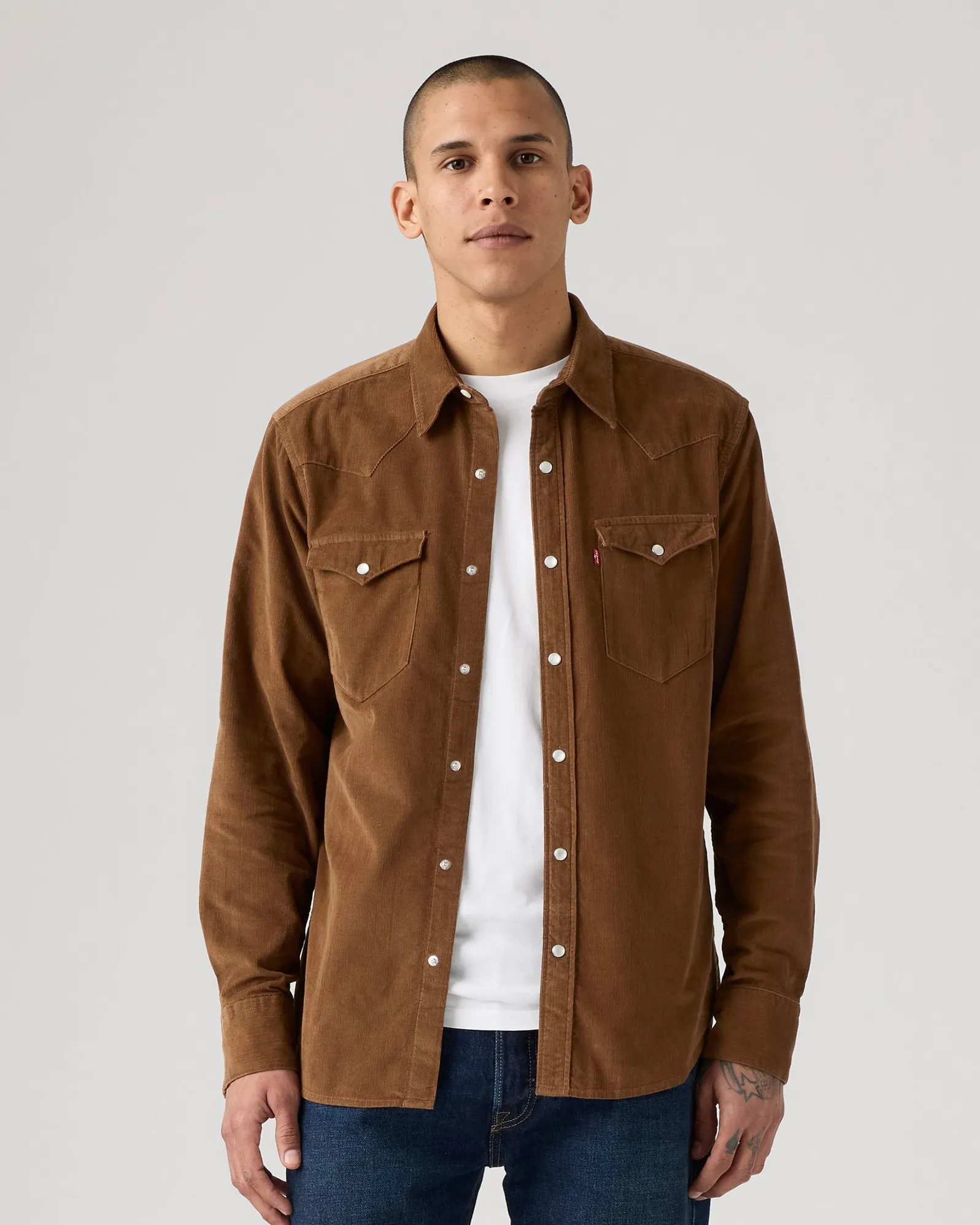 All Season Style Levi's? Barstow Western Standard Corduroy Shirt - Bison