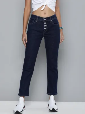 Travel Outfit Women's Indigo Skinny Fit High Rise Jeans