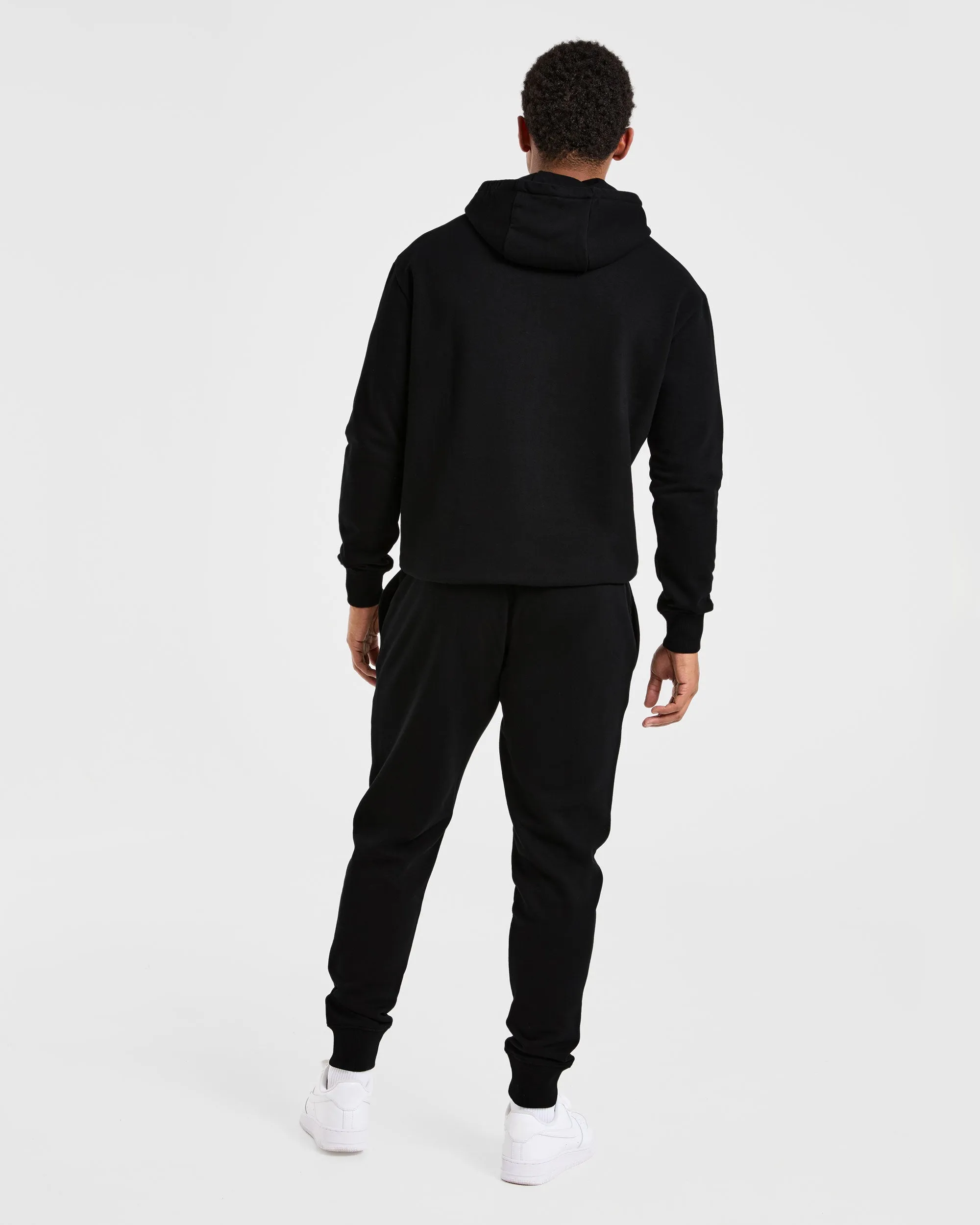 Essential Lightweight Hoodie - Black Stretchable
