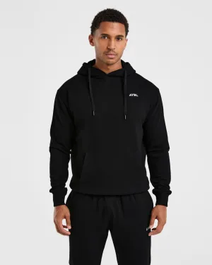 Essential Lightweight Hoodie - Black Elasticated Waistband