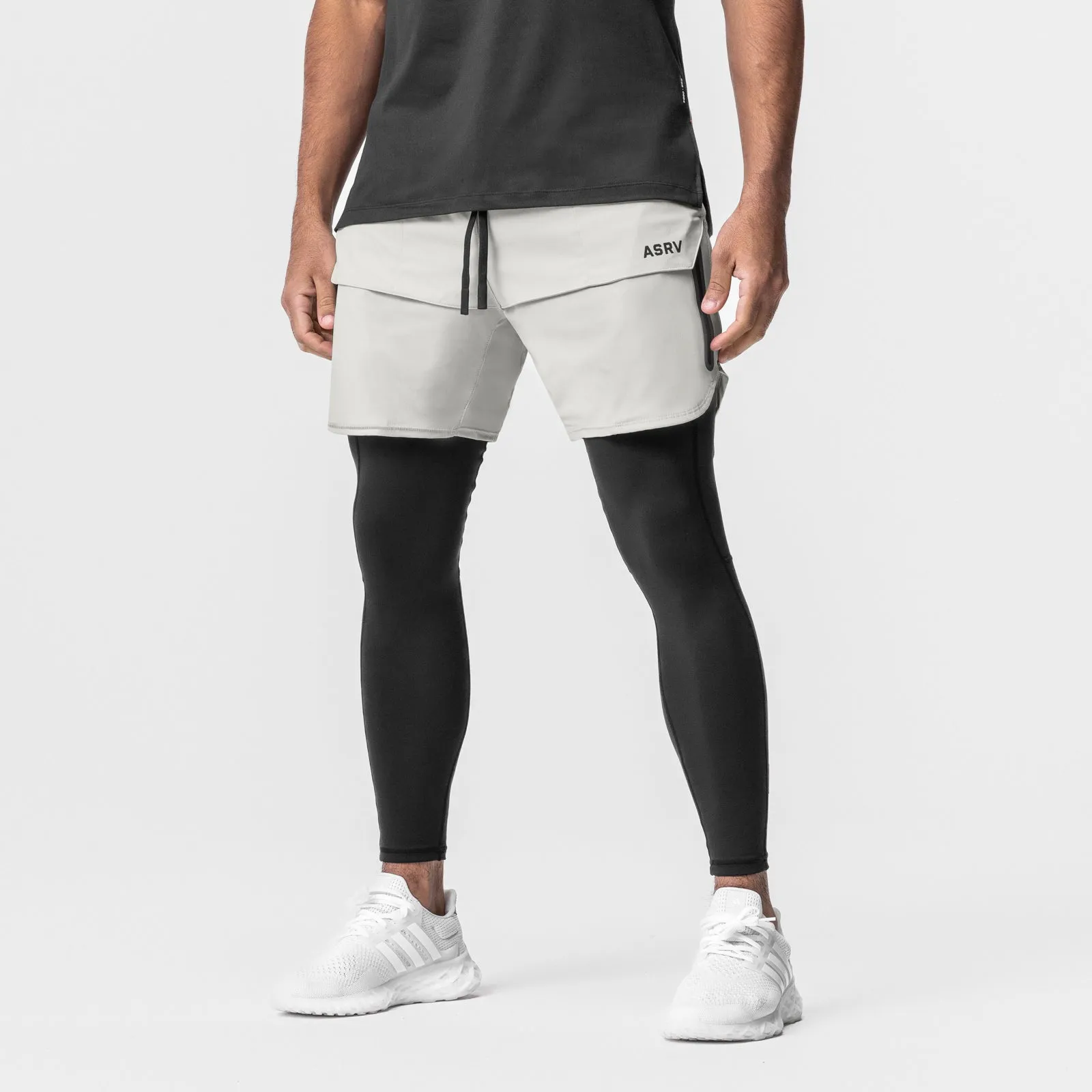 Sustainable Manufacturing khaki shorts 0689. Tetra-Lite? 7" Tech Short - Stone