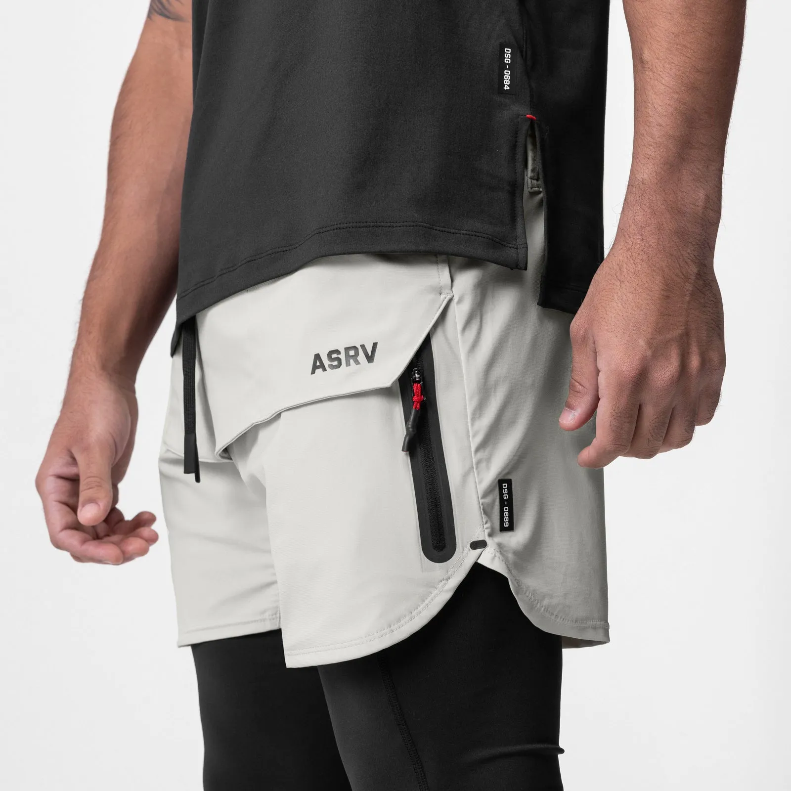 Sporty Style Moisture Wicking Lining 0689. Tetra-Lite? 7" Tech Short - Stone