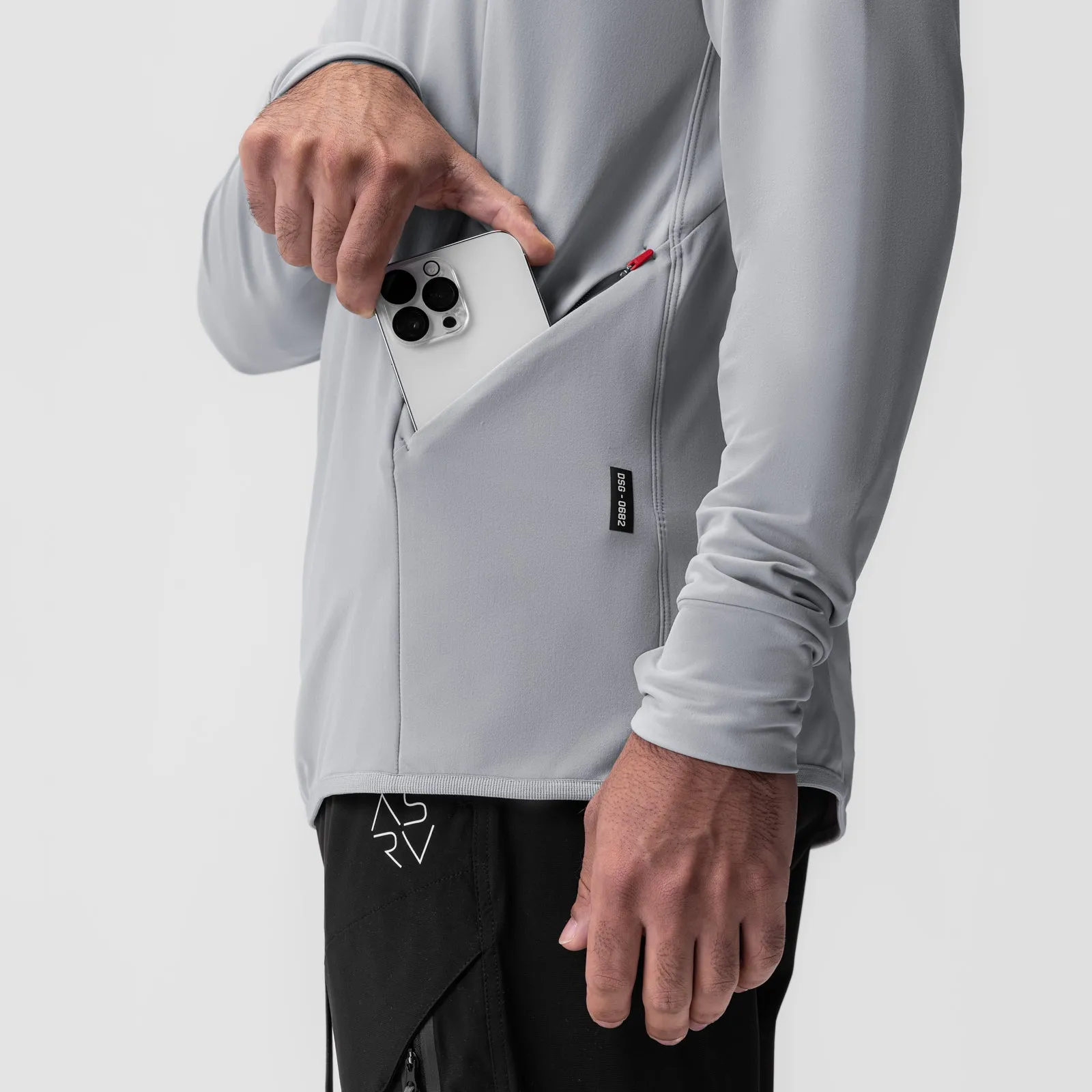 0682. Training Hoodie - Slate Grey "Cyber" Urban Style