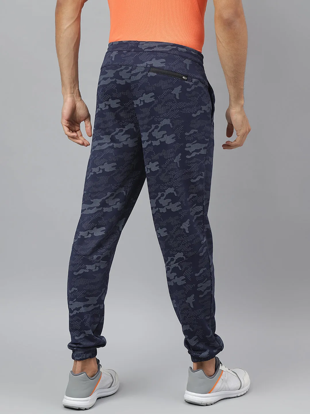 Alcis Men Navy Anti-Static Slim-Fit Training Track Pants ThermalInsulation