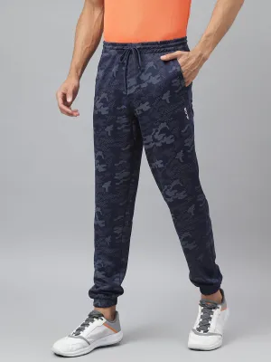 Alcis Men Navy Anti-Static Slim-Fit Training Track Pants Quick Dry Fabric