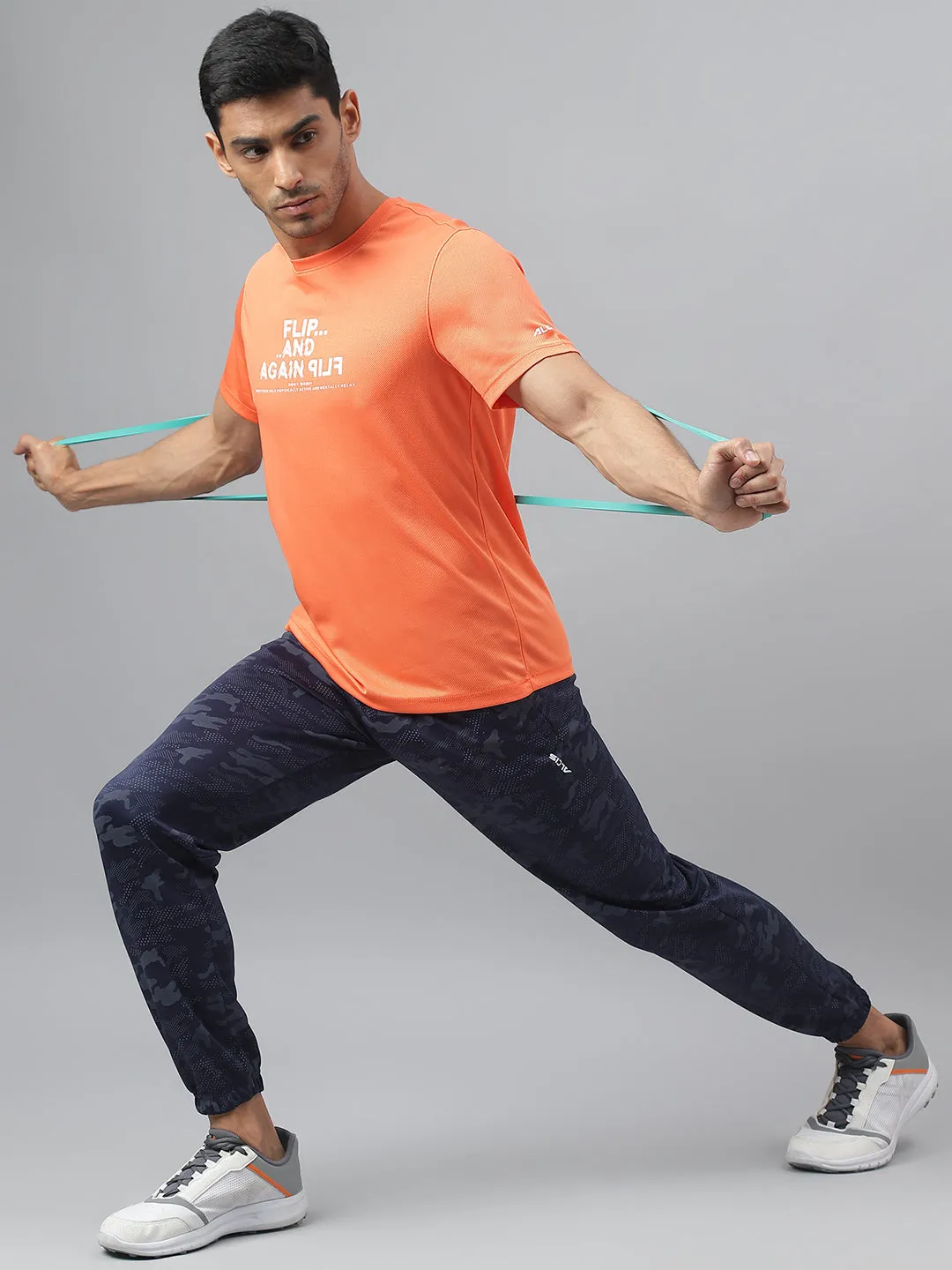ReinforcedPockets Alcis Men Navy Anti-Static Slim-Fit Training Track Pants