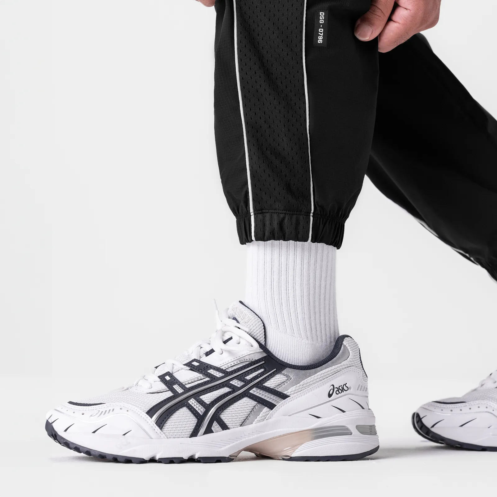 Sustainable Fabric Quick Dry Technology 0796. Ripstop Oversized Track Pant - Black "Patch"