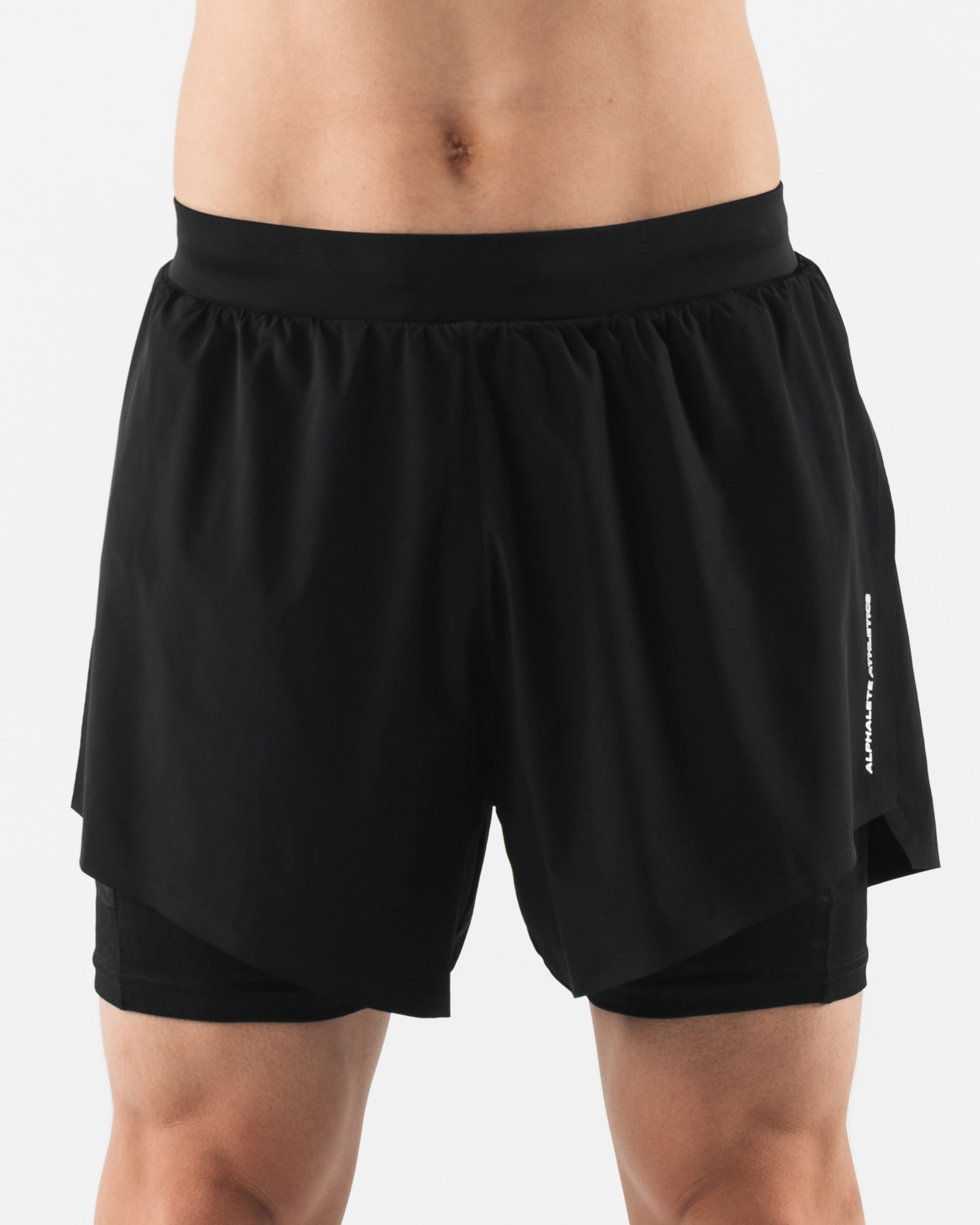 DoubleStitchedSeams Four Way Stretch Fabric Flex Short - Blackout