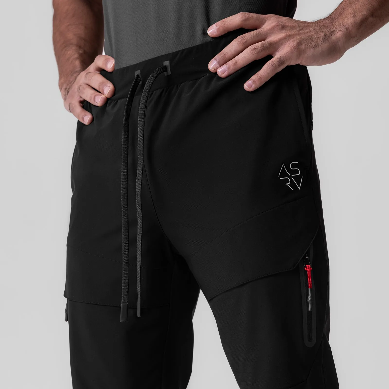 0690. Tetra-Lite? Tech High Rib Jogger - Black "Cyber" ThermalRegulation