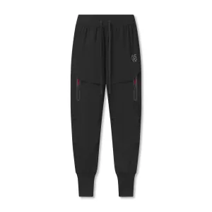 Organic Cotton Urban Utility 0690. Tetra-Lite? Tech High Rib Jogger - Black "Cyber"