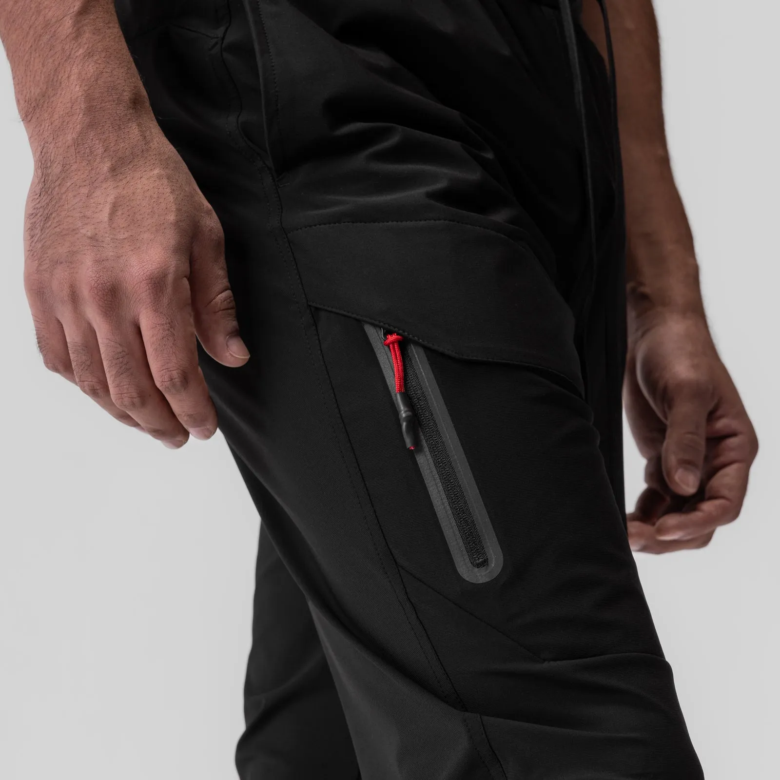 EcoFriendlyMaterial Ultra Soft Texture 0690. Tetra-Lite? Tech High Rib Jogger - Black "Cyber"