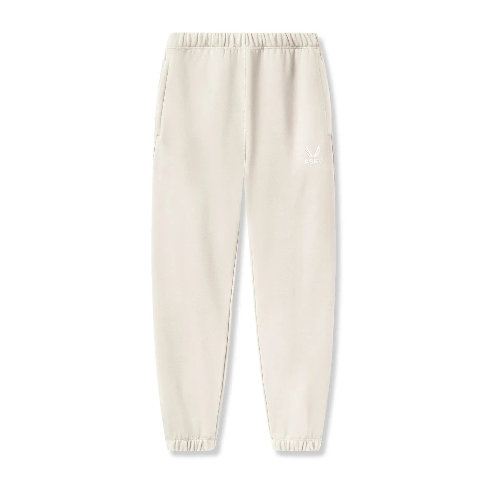 Recycled Polyester Blend Wide Leg 0655. Tech-Terry? Oversized Sweats - Ivory Cream "Emblem"