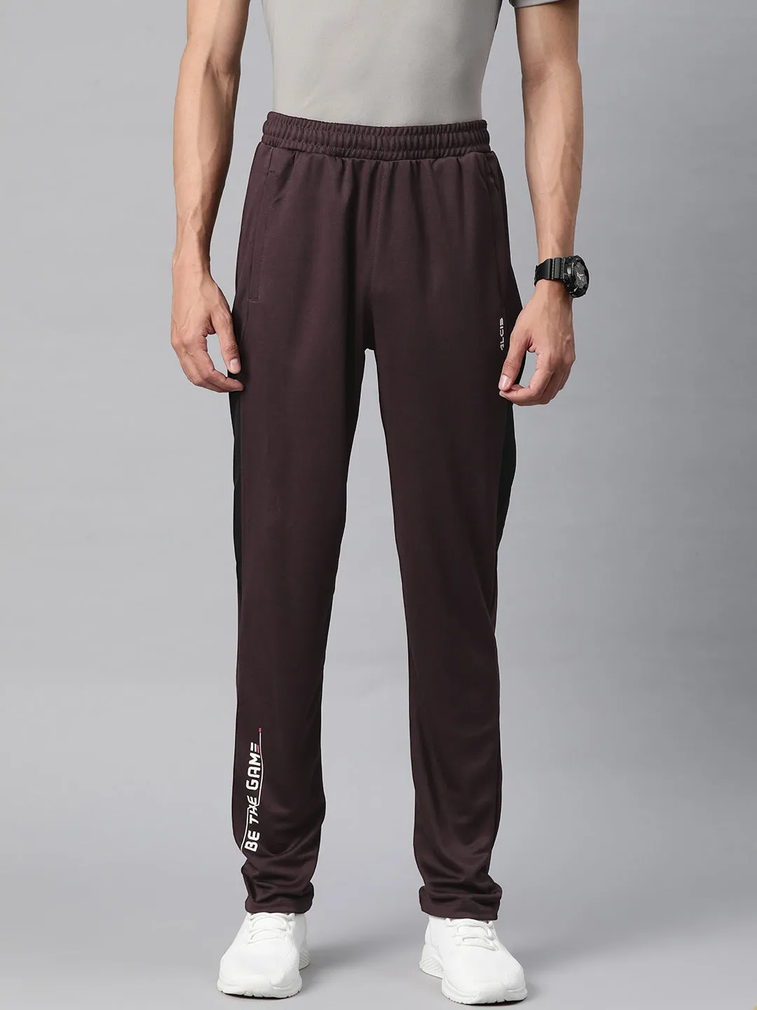 StretchWaistband Alcis Men Typography Printed Slim Fit Track Pants