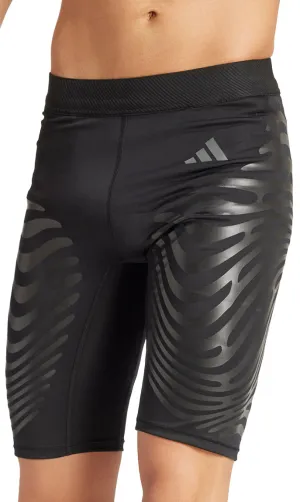 hang dry adidas Adizero Control Mens Short Running Tights - Black