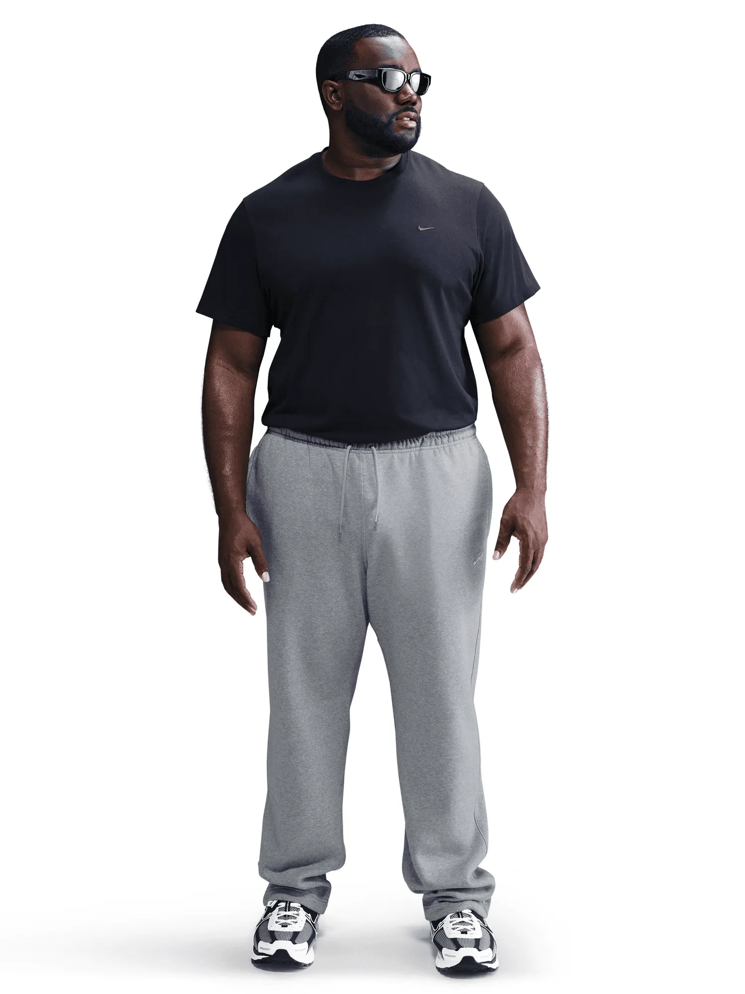Fitted waist Open-Hem Fleece Pants