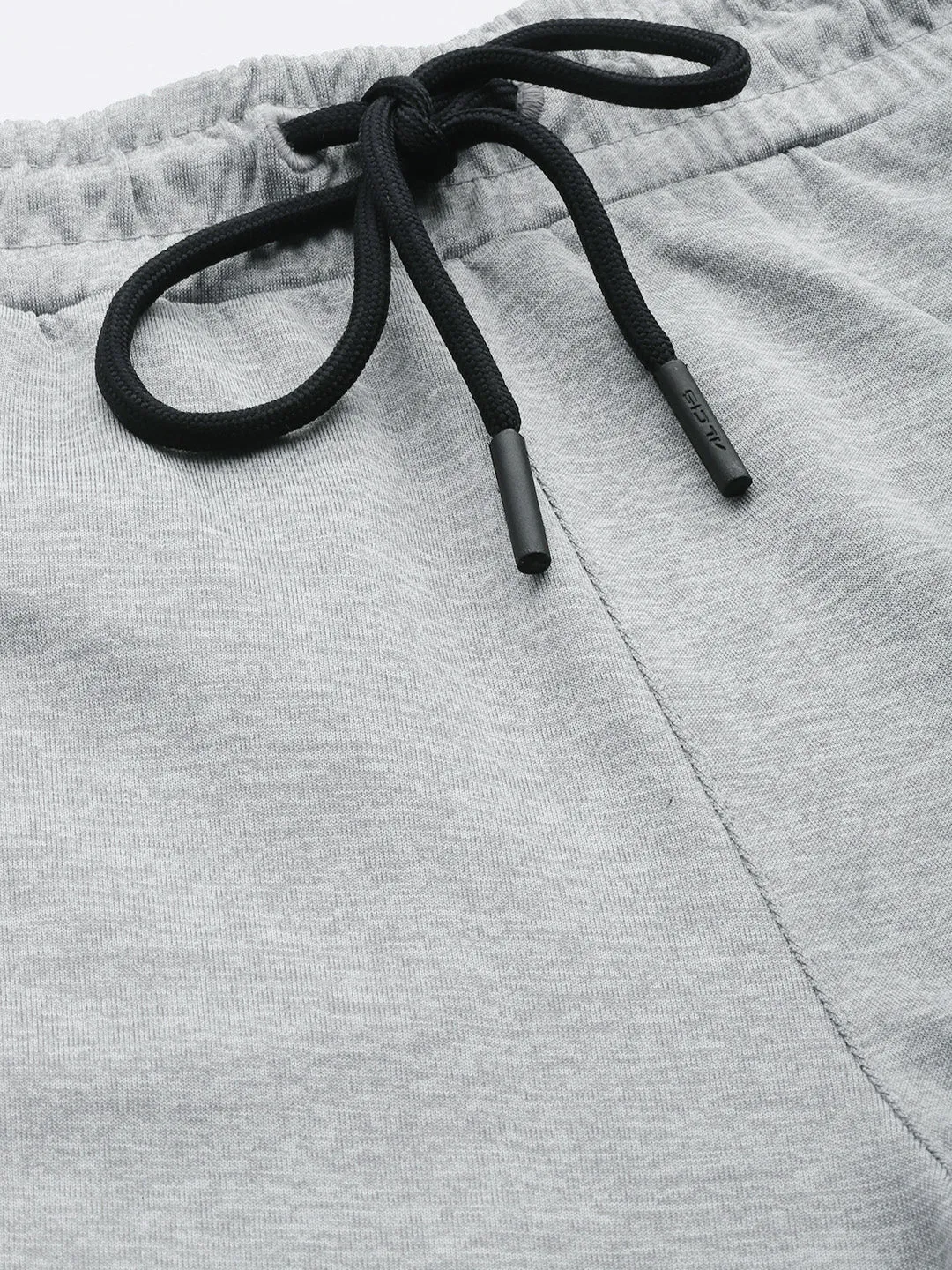 On The Go Double Stitched Seams Alcis Men Grey Typography Printed Slim Fit Track Pants