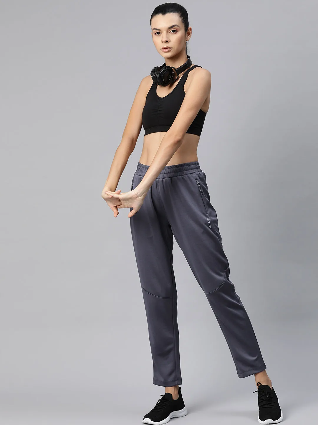 Alcis Women Slim Fit Hyper Hue Performance Reflective Track Pants hypoallergenic material Basic Look