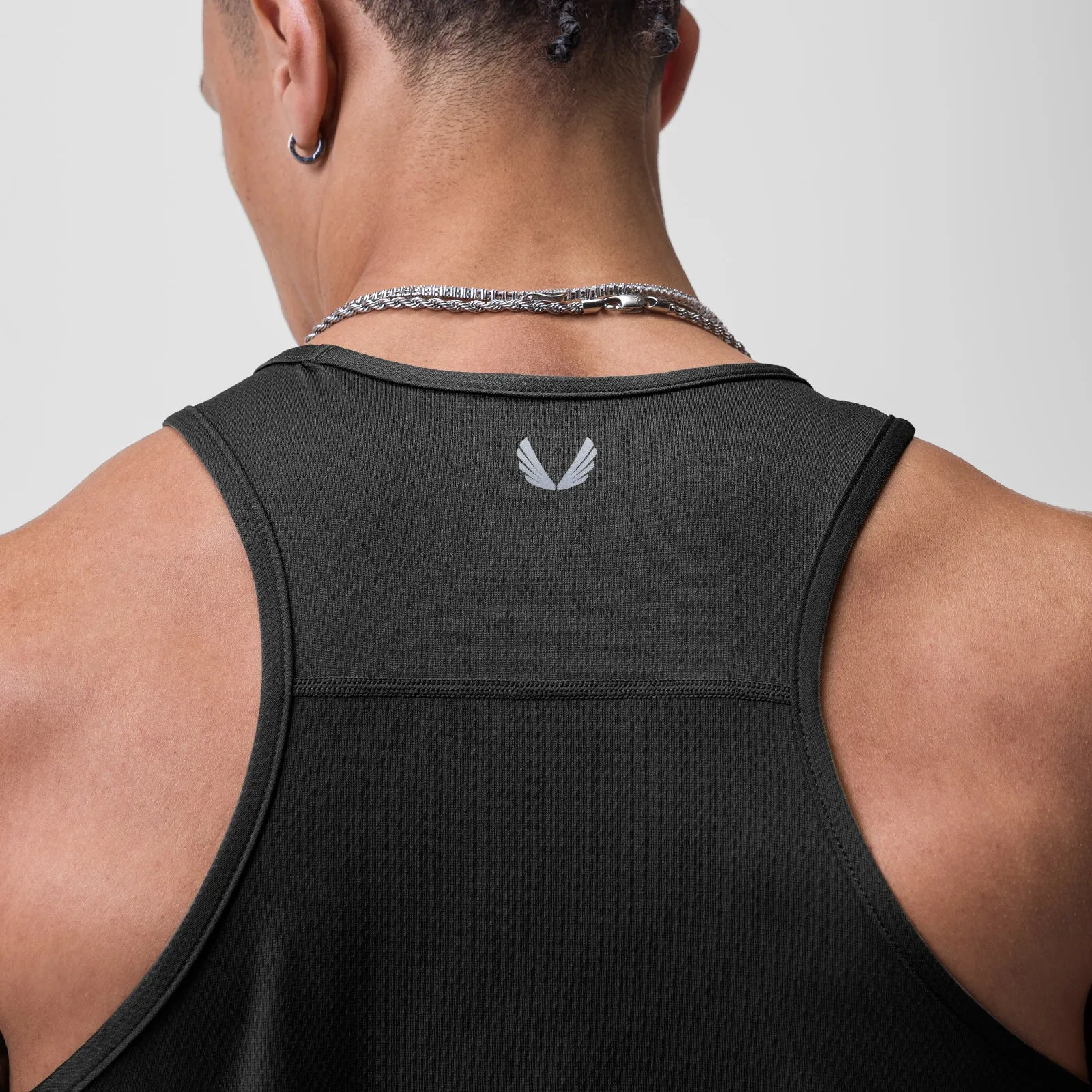 user - friendly 0754. AeroSilver? Training Singlet - Black "RP"