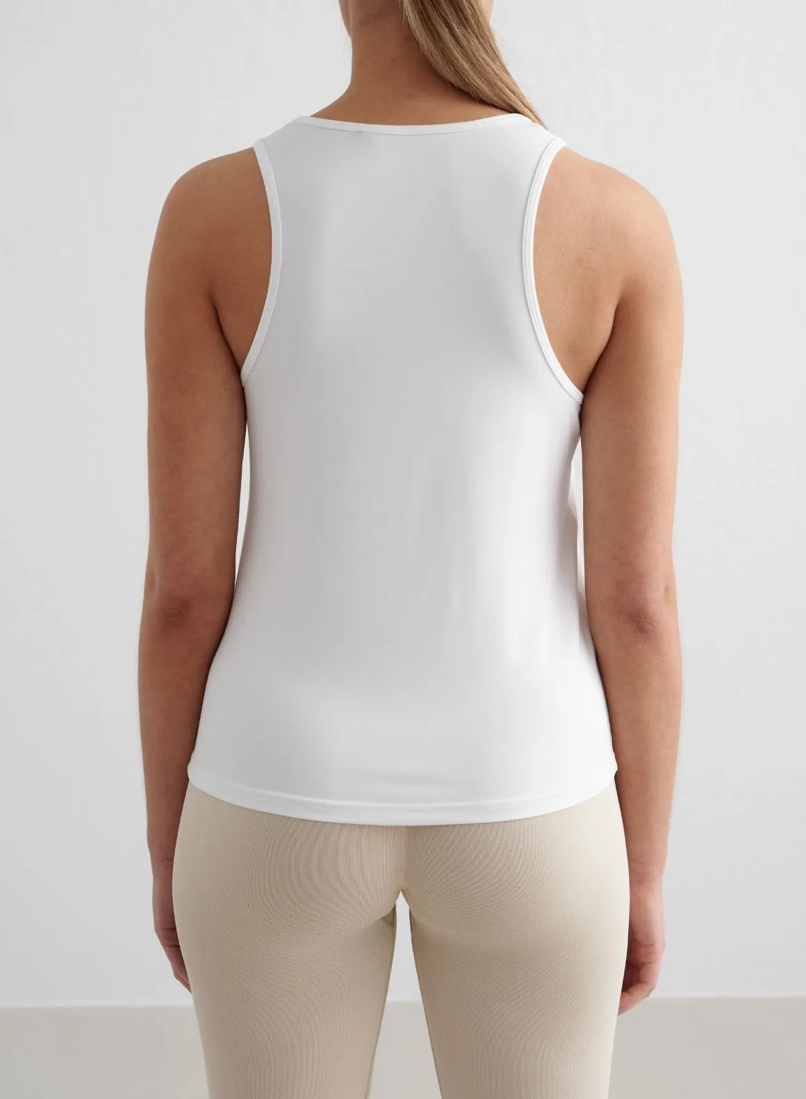 White Soft Basic Singlet Anti Odor Treatment Collector - desired