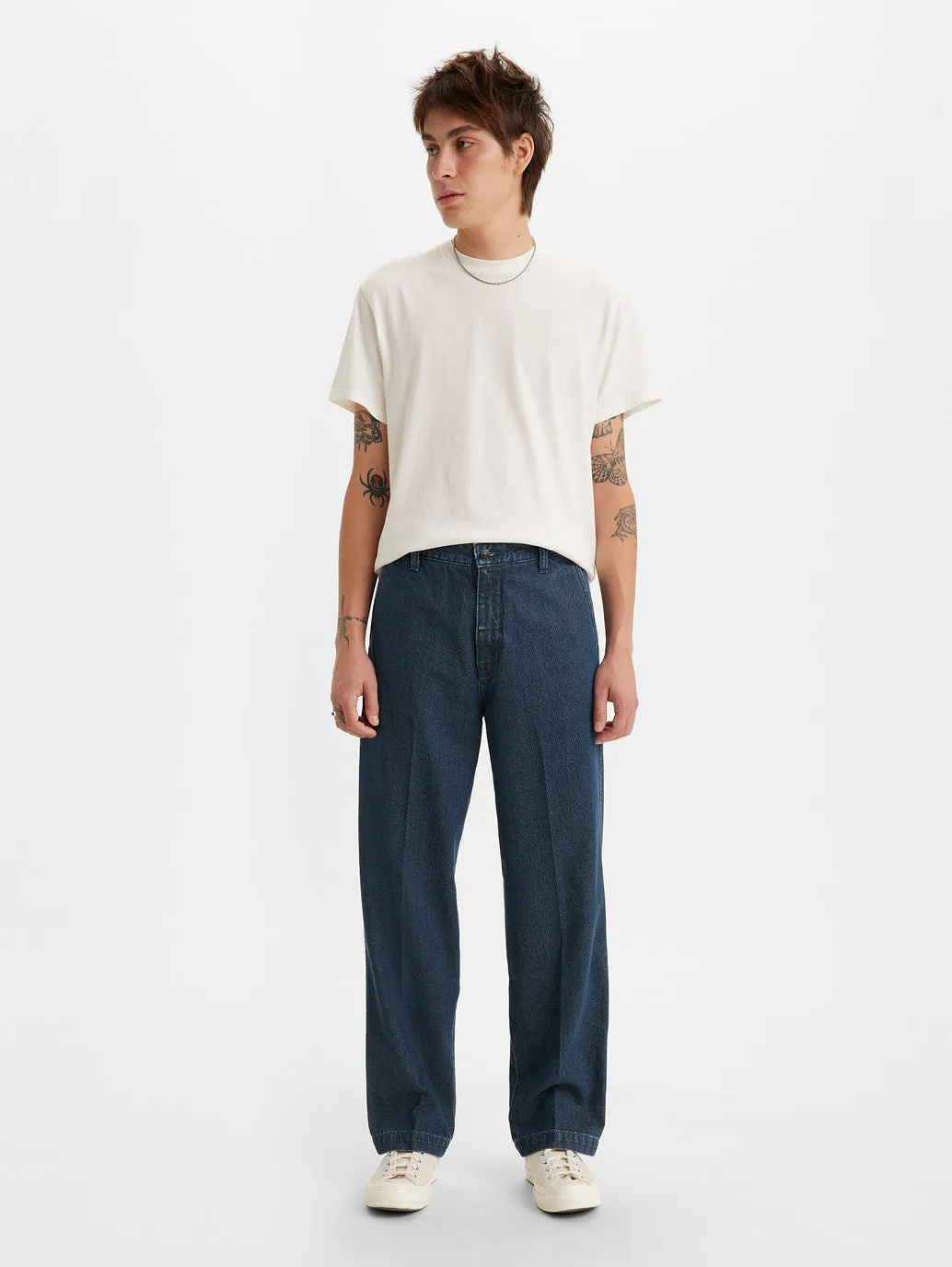 Slim Sunny Vibes Festival Outfit Men's Blue Straight Fit Mid Rise Jeans