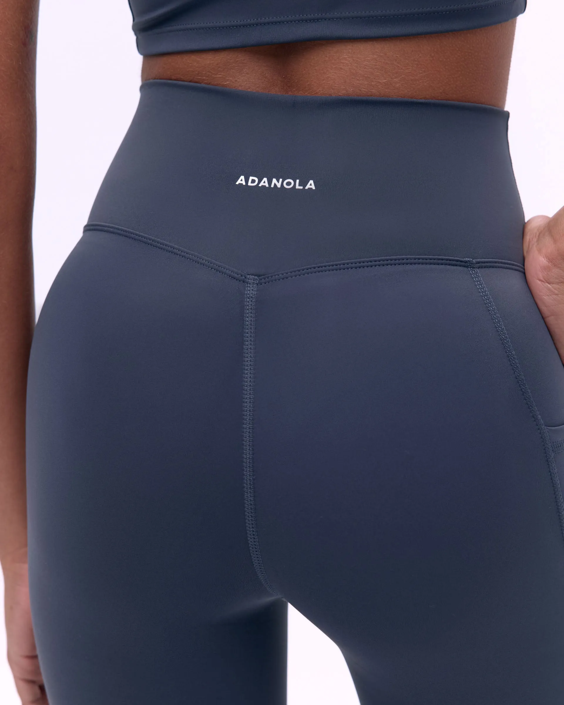 Ultimate Pocket Leggings - Midnight Blue Durable Overlock Stitching