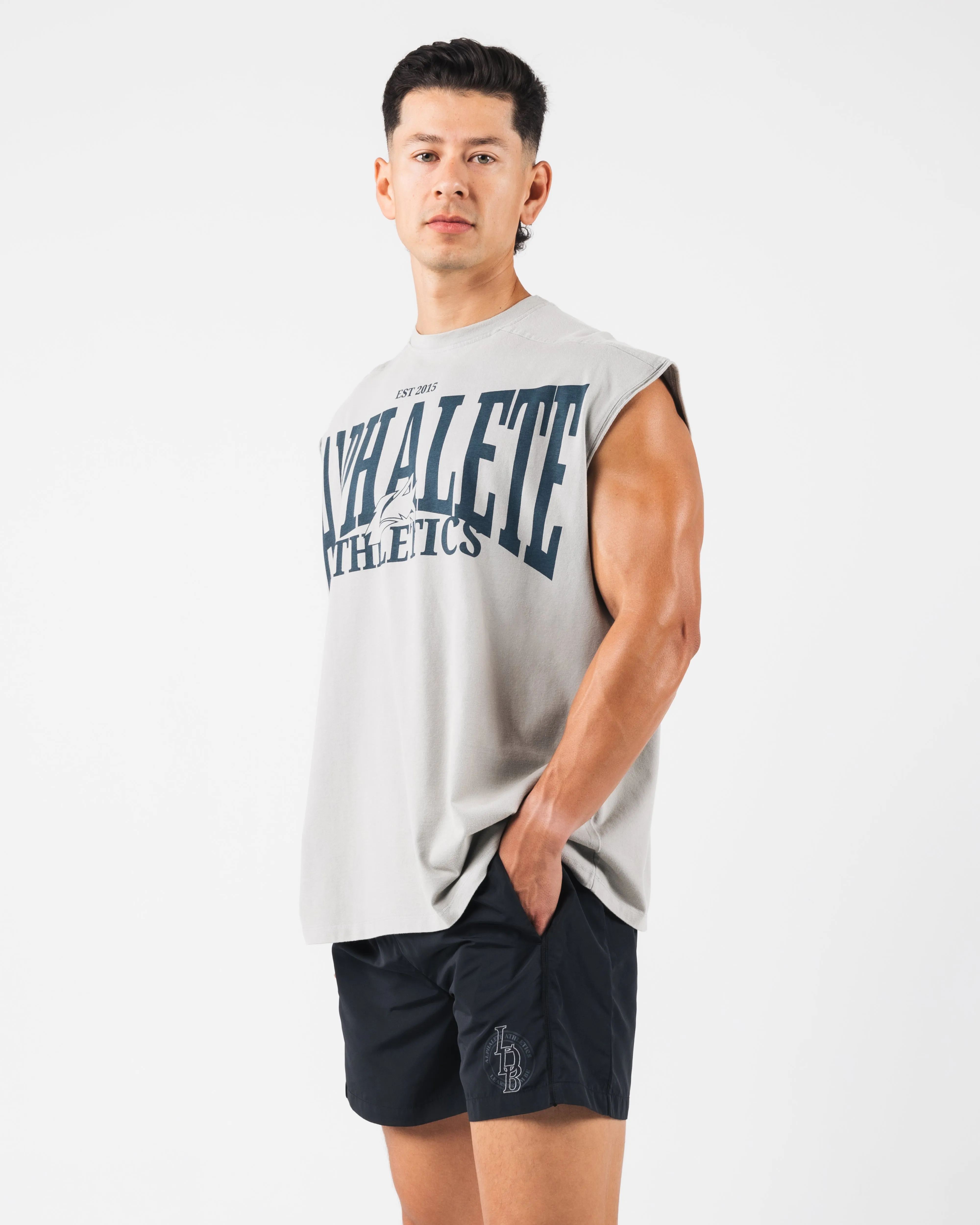 low end Sweat Resistant Vintage Muscle Tank - Chrome