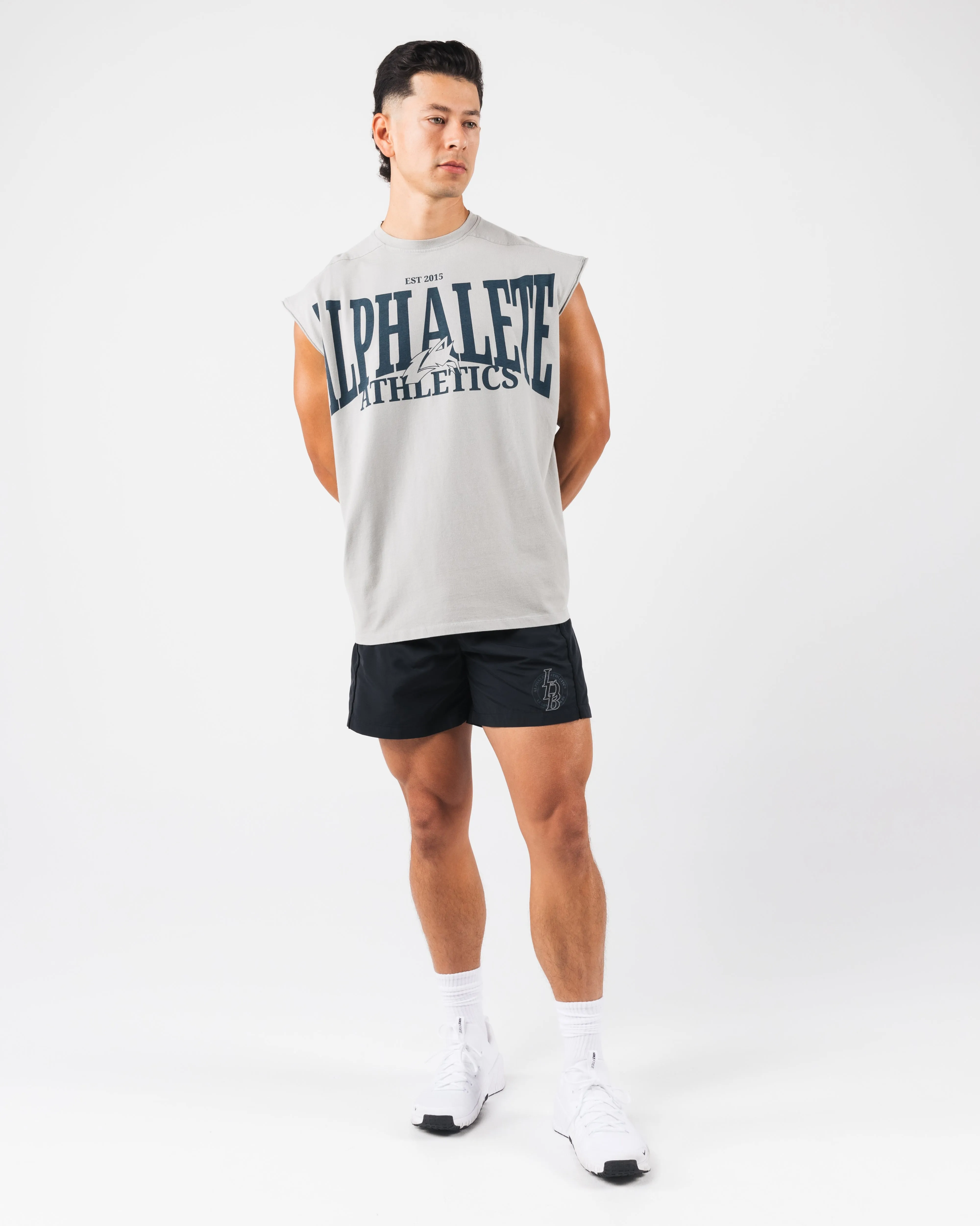 Flatlock stitching Vintage Muscle Tank - Chrome