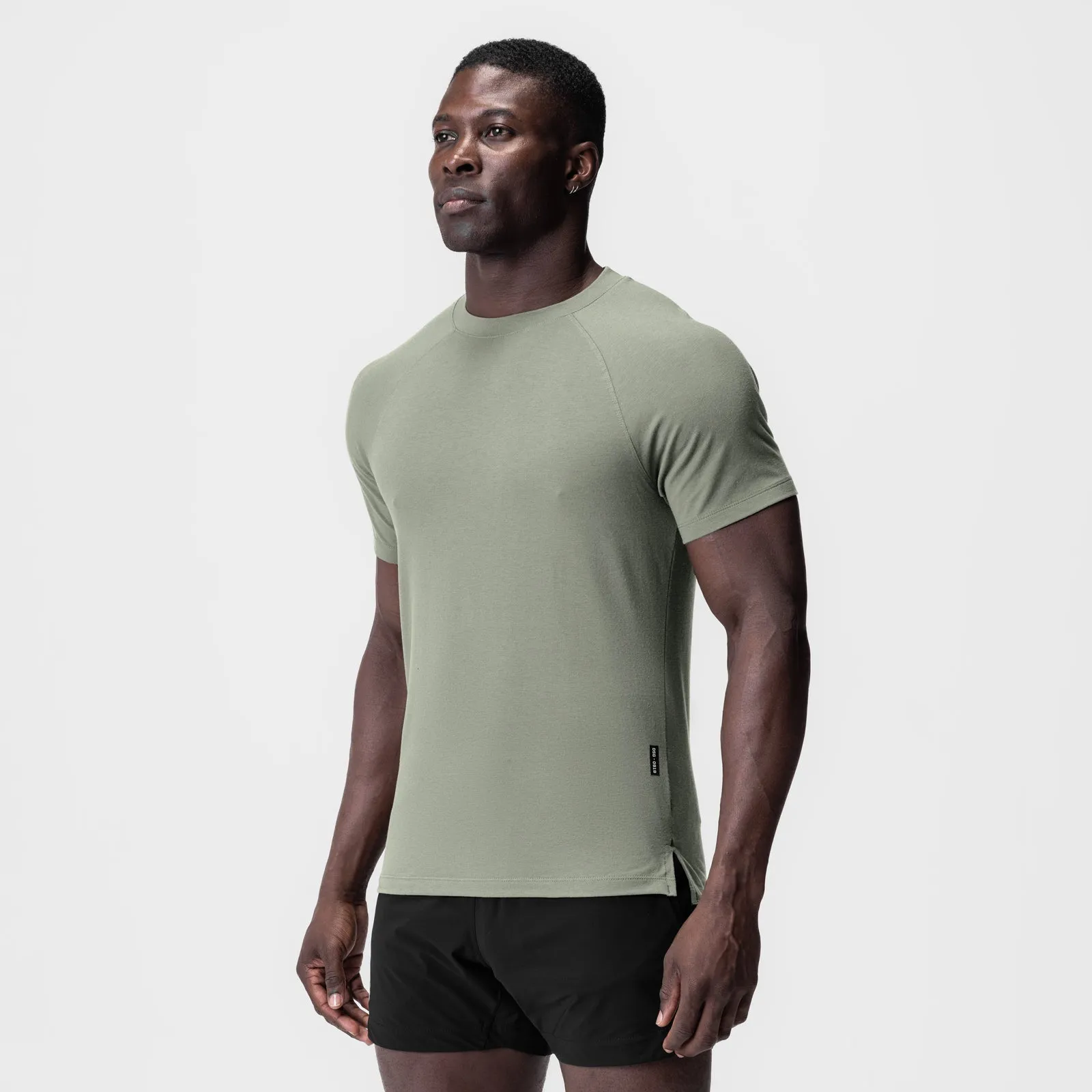 0919. Supima? Fitted Tee - Sage No Shrink Technology