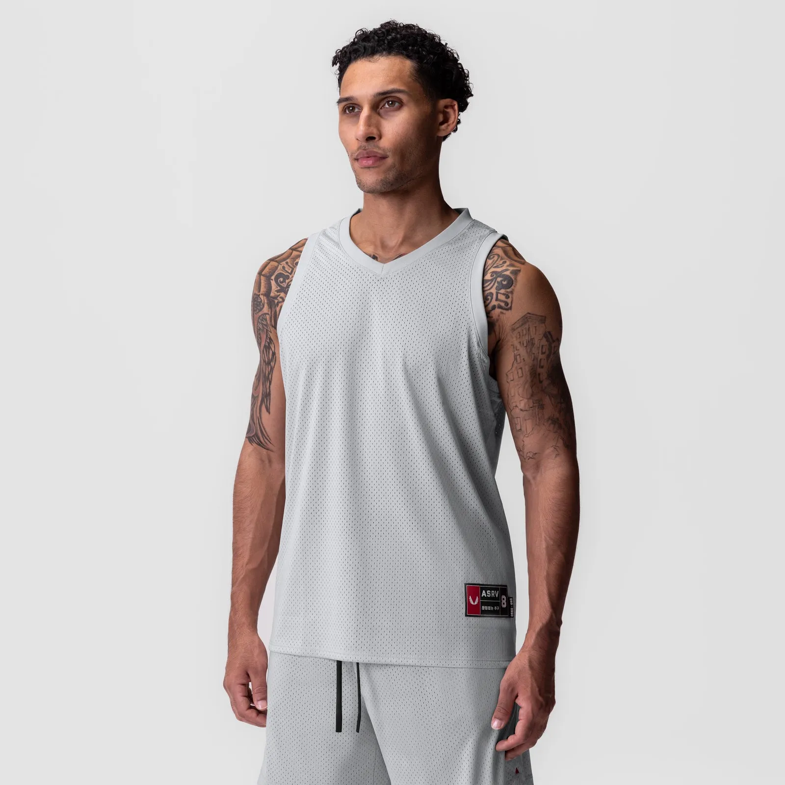 0990. Ion-Mesh Basketball Jersey - Slate Grey Chafe Resistant Fabric