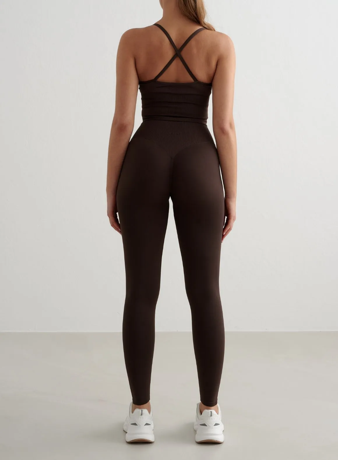 Contrast Binding Chocolate Shape Seamless Cross Back Bralette