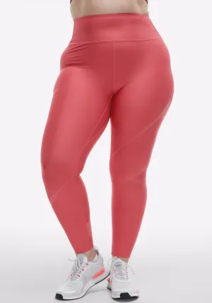 Endurance Light Mesh Splice High Rise Legging For Kids Rib Knit