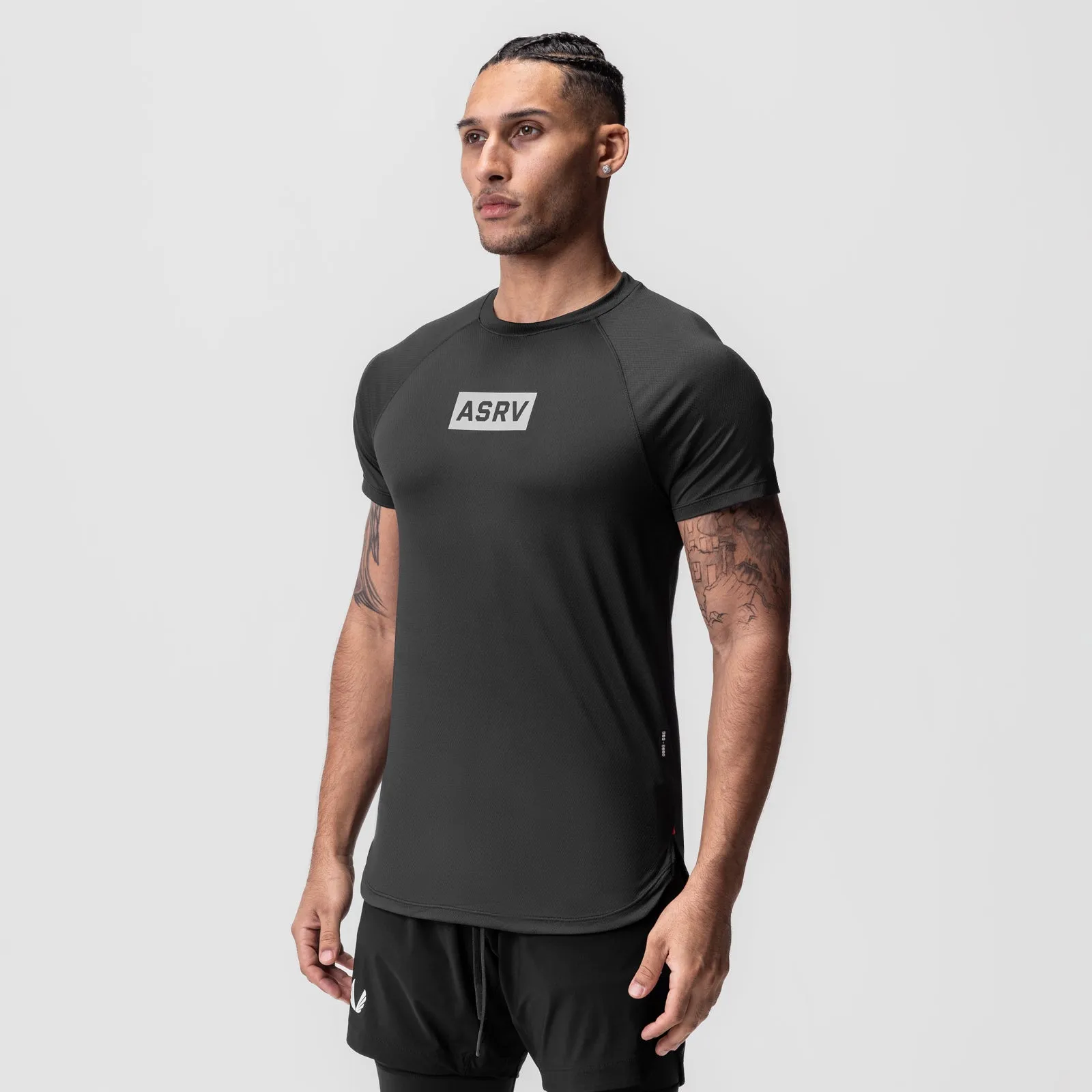 Trendy Top 0660. AeroSilver? Established Tee - Black "Box Logo"