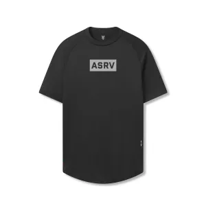 0660. AeroSilver? Established Tee - Black "Box Logo" Holiday Style Trend SlimFit