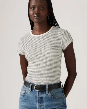 Levi's? Womens Dry Goods Waffle Cap Tee - Annalise Stripe / Gardenia Peacoat Travel Light Layer Ready