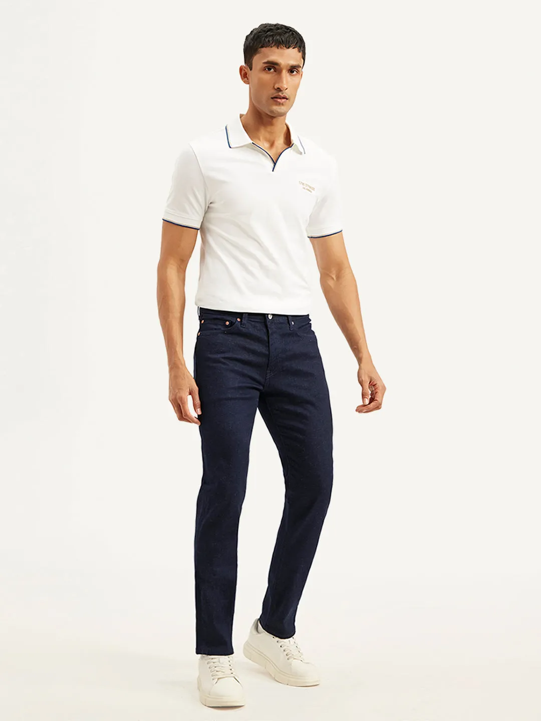 Durable piece Men's 511 Navy Blue Slim Fit Mid Rise Jeans