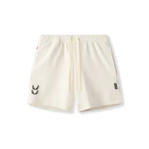 0954. Waffle Knit Sweat Short - Cream Moisture Wicking Material Slip Resistant Inner Lining
