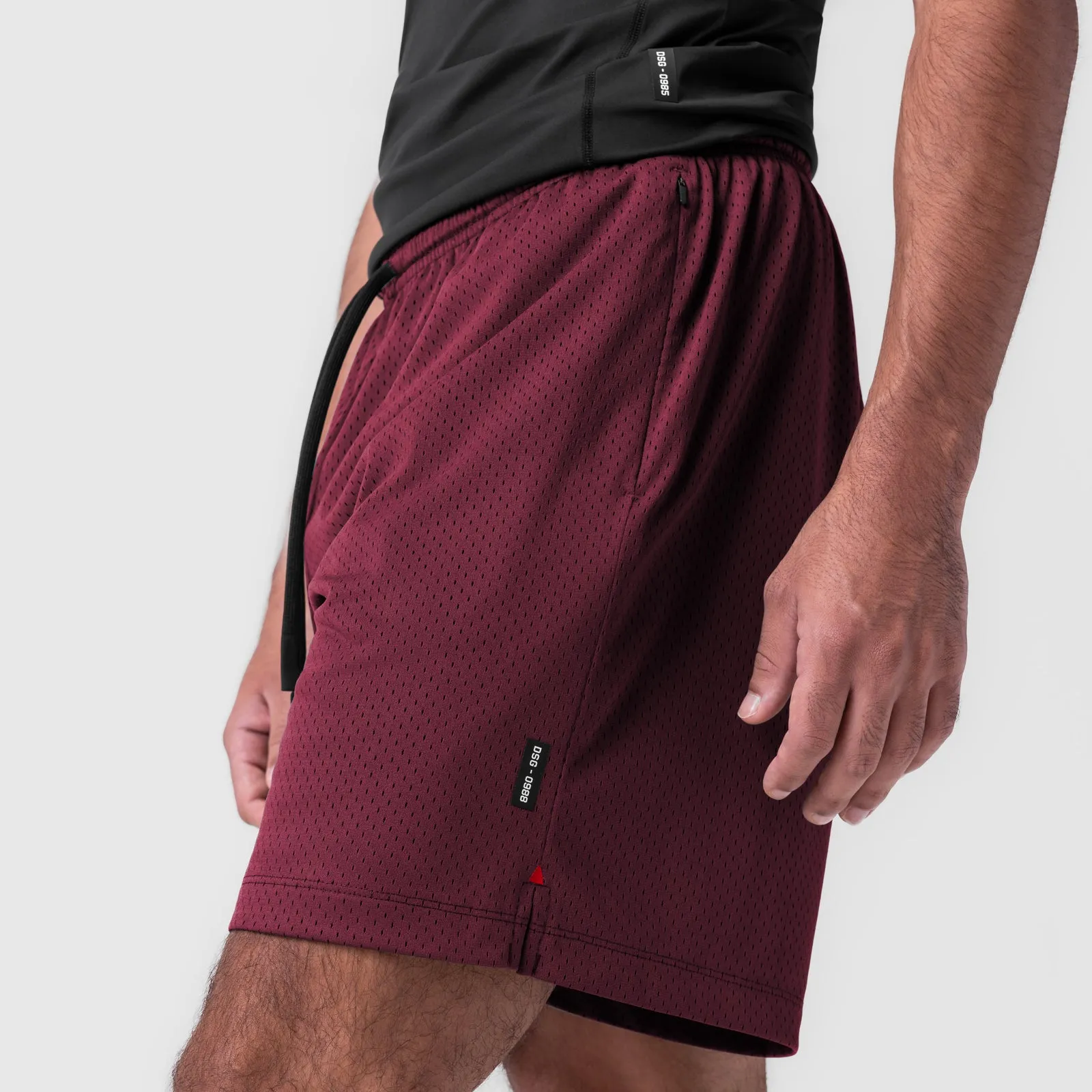 skateboarding outfit 0988. Reversible 2-in-1 Short - Crimson