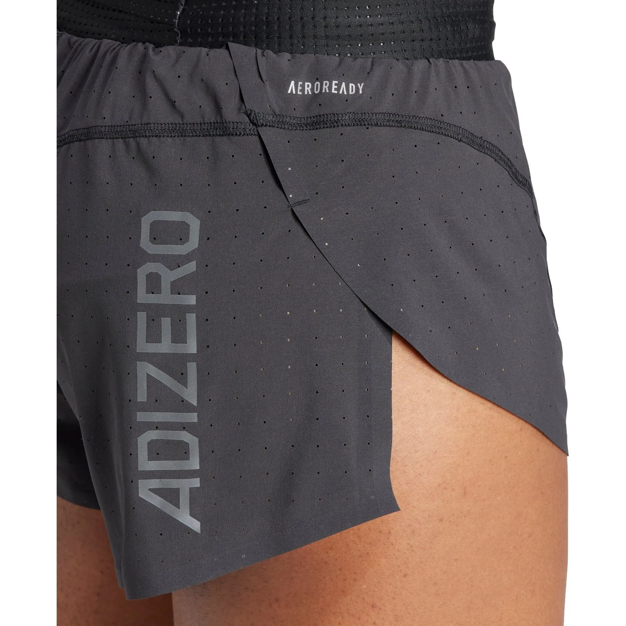 adidas Adizero Womens Split Running Shorts - Black Easy Movement