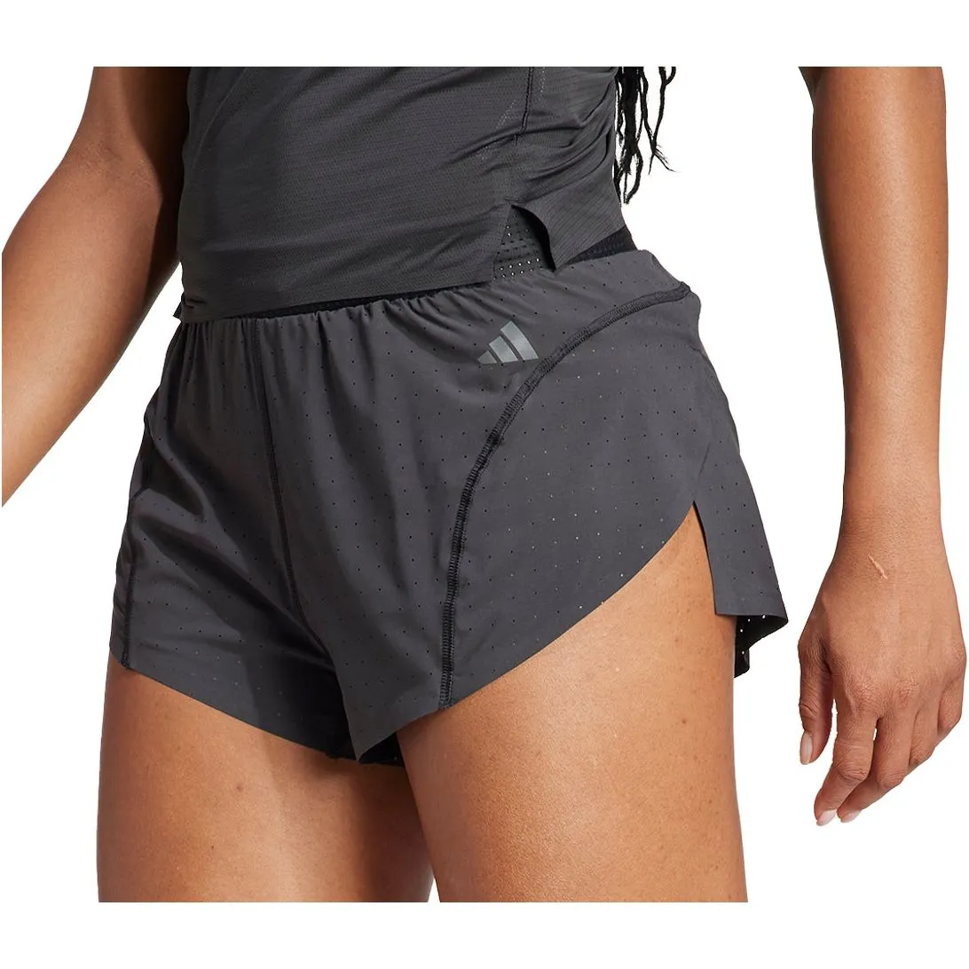 Hot Day adidas Adizero Womens Split Running Shorts - Black