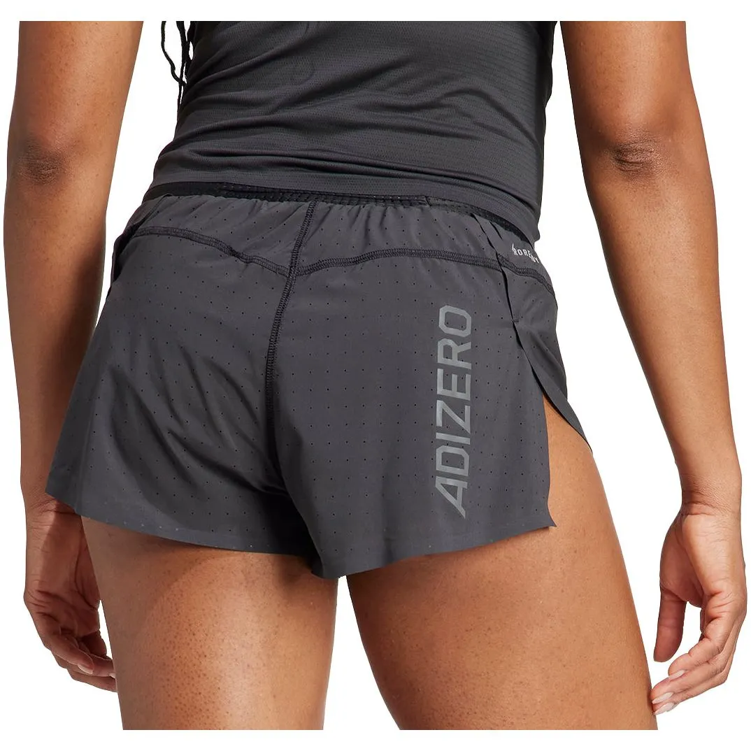 adidas Adizero Womens Split Running Shorts - Black Home Style