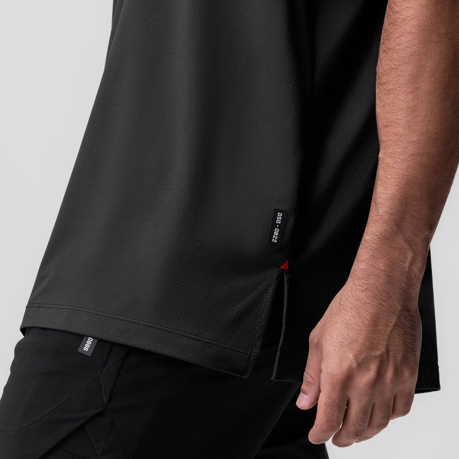 Street Comfort 0822. AeroSilver? Oversized Tee - Black "Box Logo"