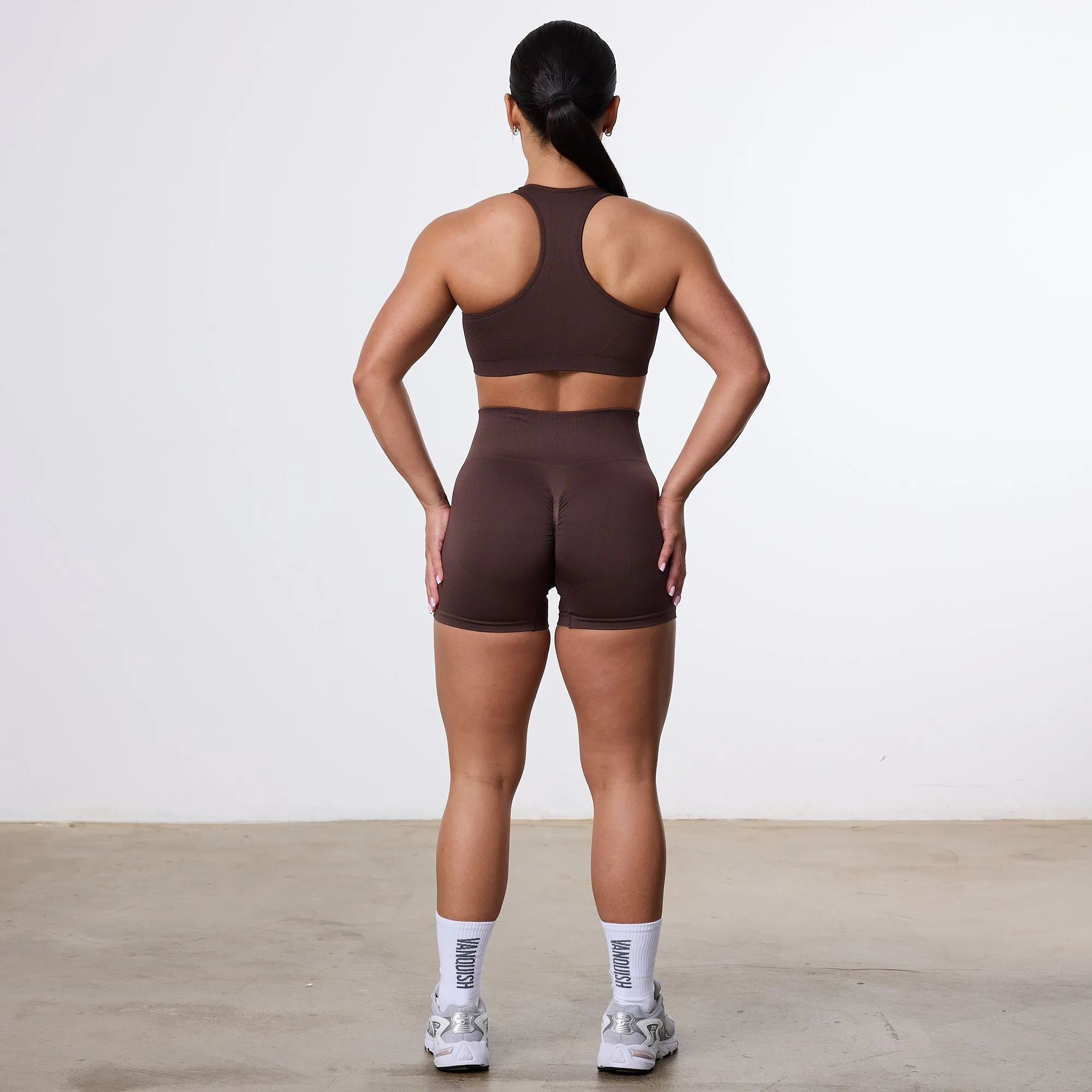 All-day Comfort Camouflage fitness wear Vanquish Elevate Seamless Coffee Brown Support Bra