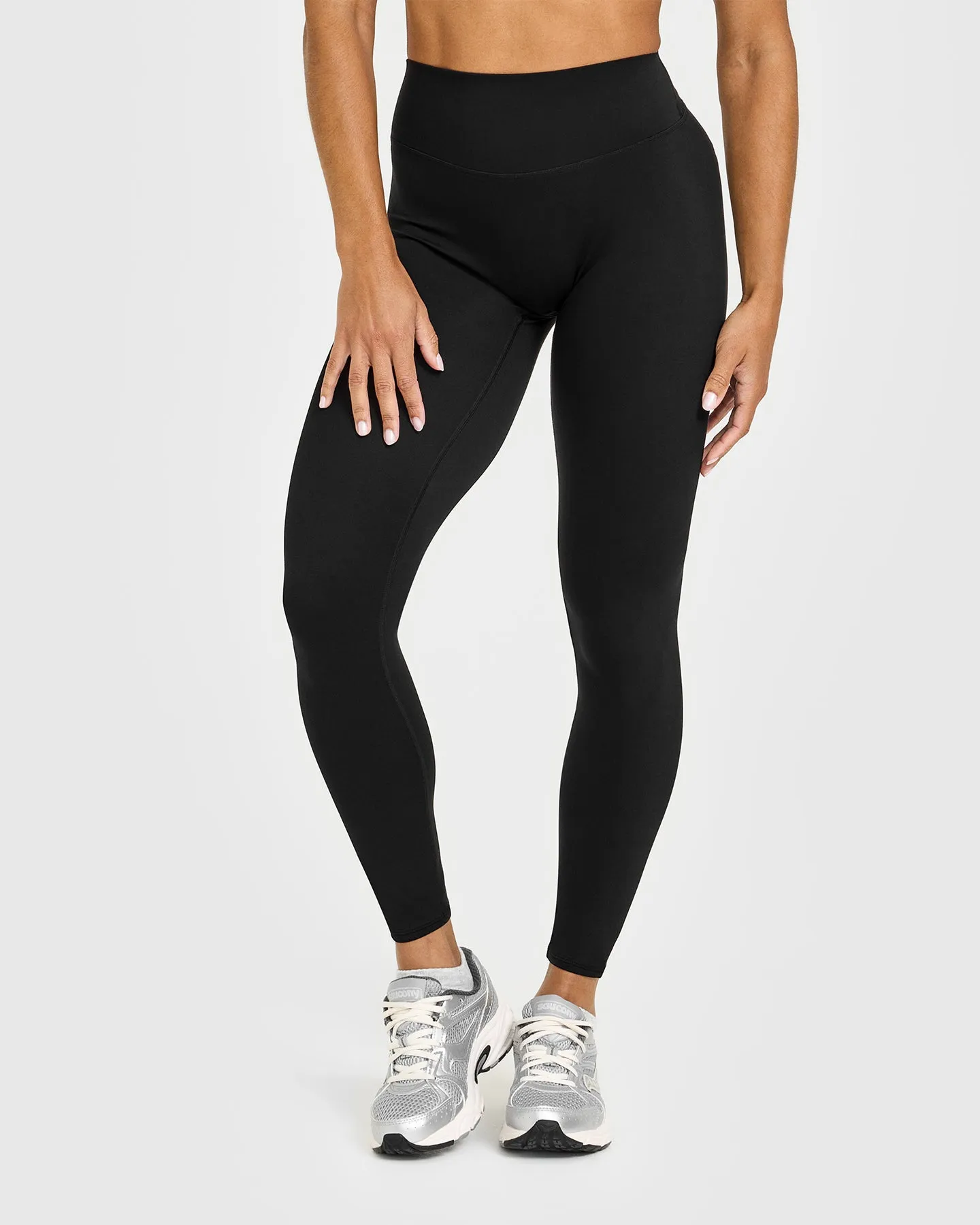 Flexible Waistline Design SoftMotion? High Waisted Leggings | Black Precision Stretch