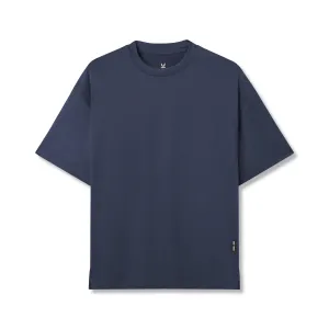 0822. AeroSilver? Oversized Tee - Navy Daily Fashion Eco Certified Textile