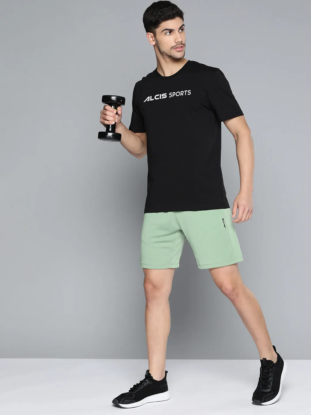 Airflow Vents LightweightKnit Alcis Men Typography Printed Slim Fit Sports T-shirt