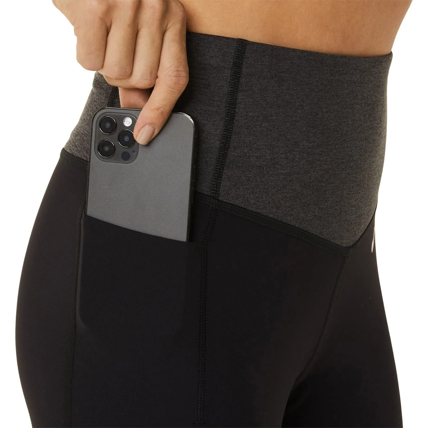 Asics Flexform Colour Block Womens Running Bike Short Tights - Black Yoga wear