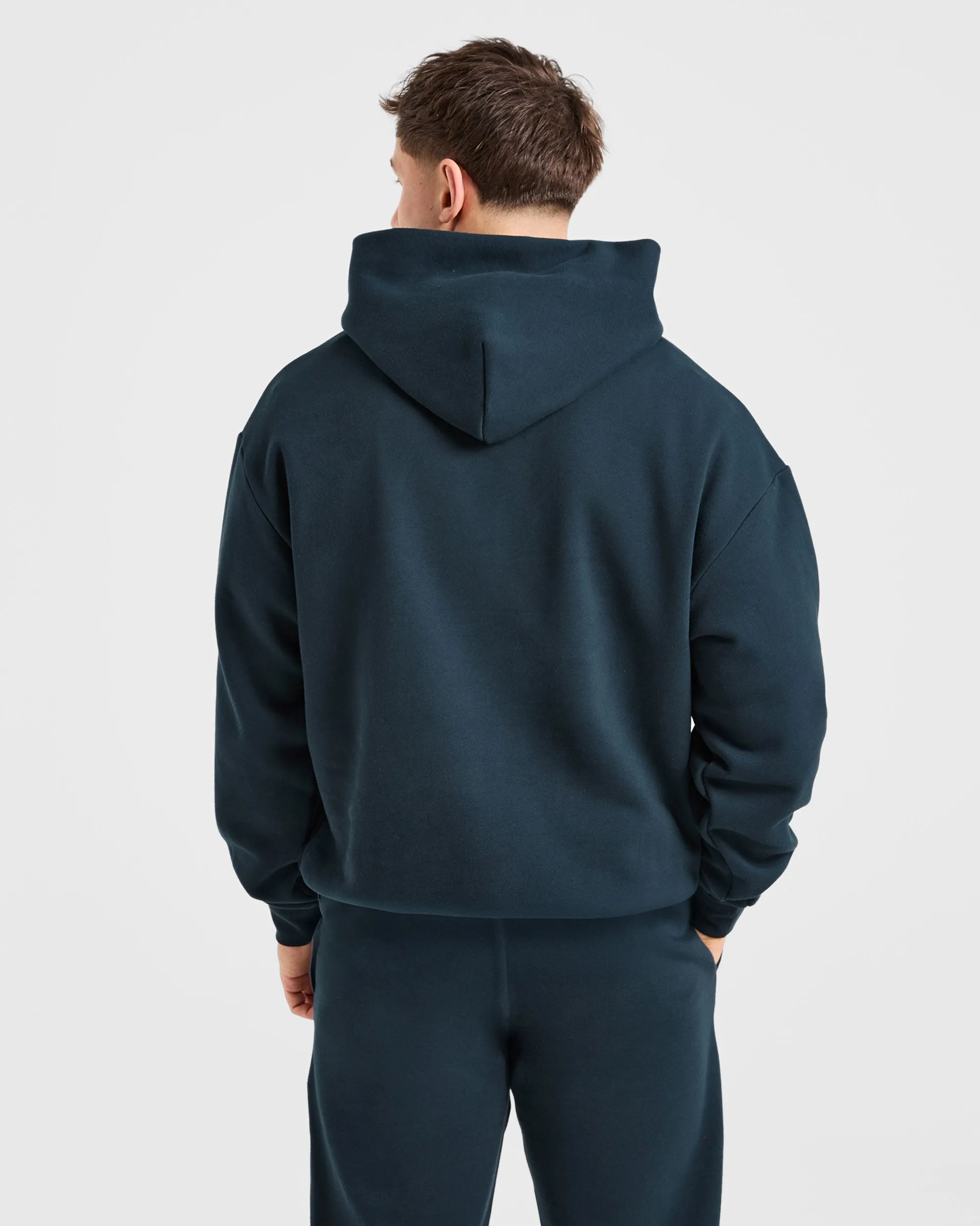 Performance Fabric Essential Oversized Hoodie - Navy