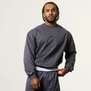 Vanquish Essential V2 Denim Blue Oversized Boxy Sweatshirt Echidna like Zippered Closure