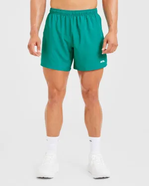 Temperature Regulating Fibers Jogging Ready Core 5" Shorts - Teal